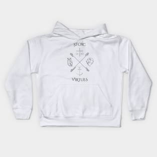 Stoic Virtues Kids Hoodie